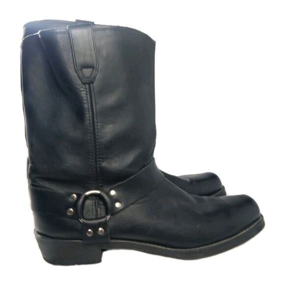 Dingo Dean Harness Boots Men\'s Size 16 D Black Leather 11-inch DI19057